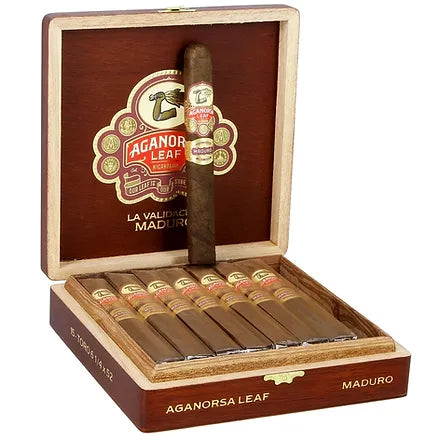 أغانورسا ليف لا فاليداسيون أغانورسا ليف مادورو تورو Aganorsa Leaf La Validacion Aganorsa Leaf Maduro Toro 6 1/4 × 52 (صندوق يحتوي على 15 قطعة)