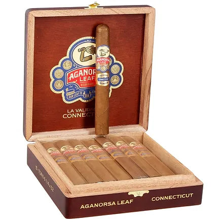 أغانورسا لا فاليدياسيون كونيتيكت تورو 6 1/4 × 52 Aganorsa Leaf La Validacion Connecticut Toro (صندوق يحتوي على 15 قطعة)