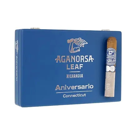 Aganorsa Leaf Aniversario Connecticut Box-Pressed Robusto 5 x 54 (Box of 10)