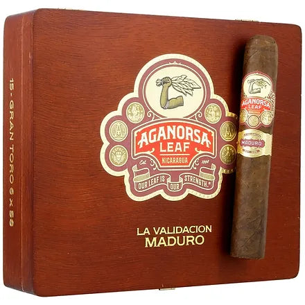 أغانورسا ليف لا فاليداسيون مادورو جران تورو Aganorsa Leaf La Validacion Maduro Gran Toro 6 × 58 (صندوق يحتوي على 15 قطعة)
